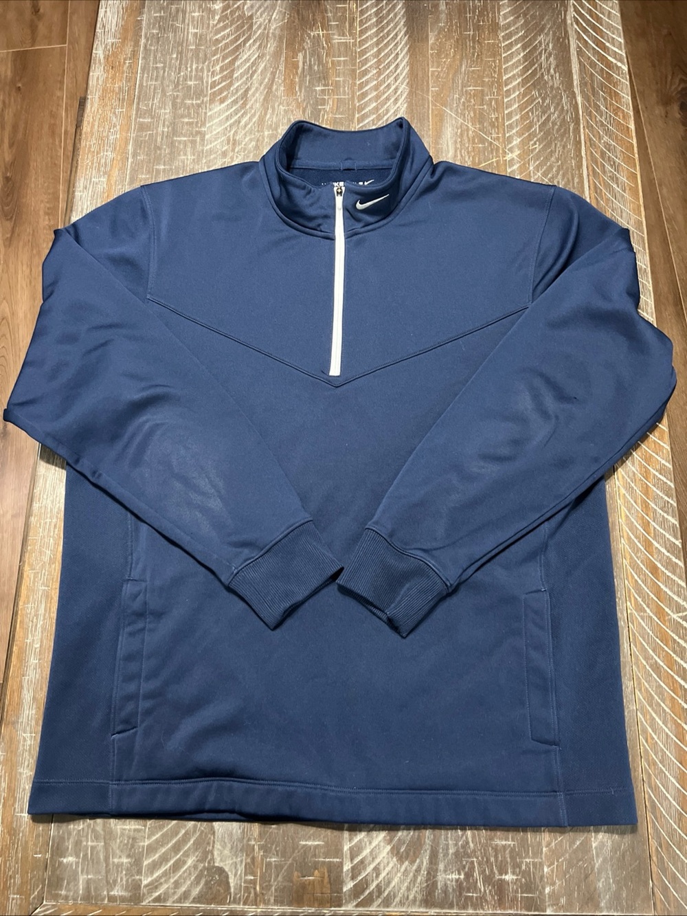 Nike Golf Tour Performance THERMA-FIT Men’s 1/4 Zip Athletic Jacket Navy Sz L